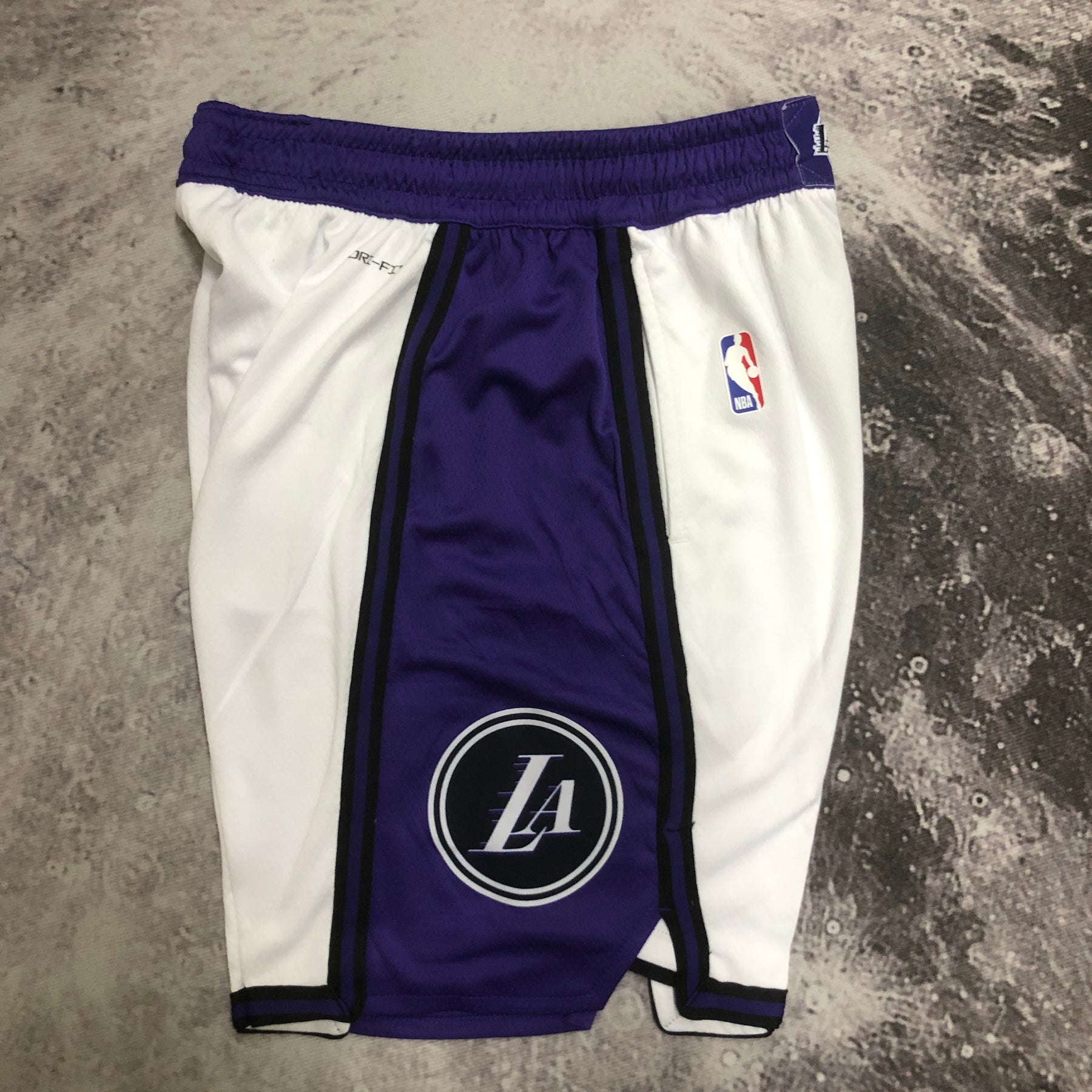 NBA SHORT LOS ANGELES LAKERS WHITE & PURPLE 22/23