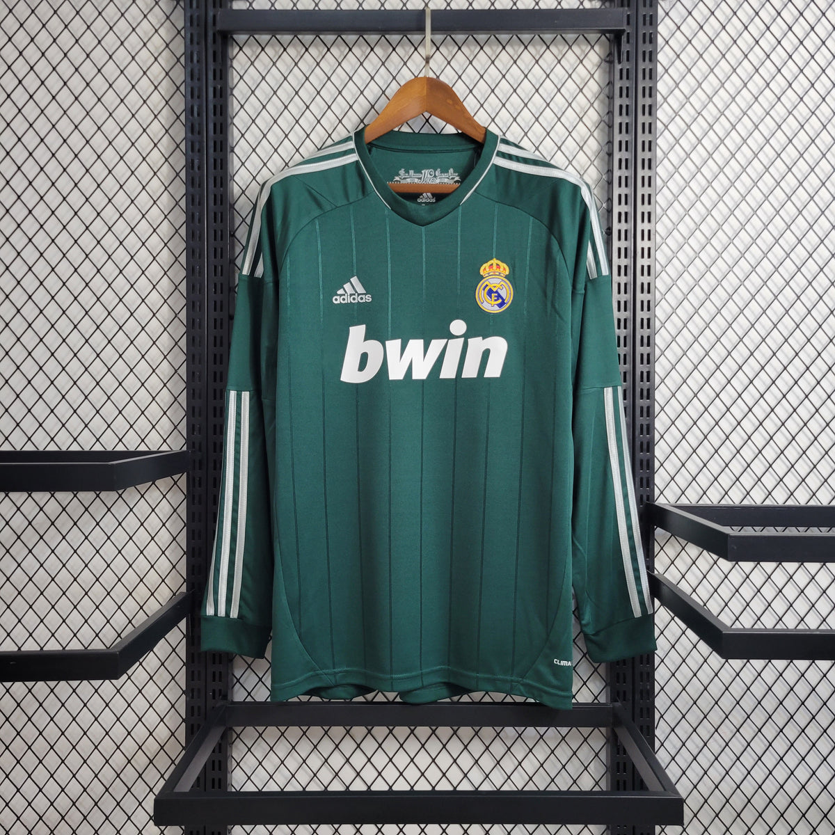 CAMISA REAL MADRID MANGA LONGA RETRÔ AWAY 12/13