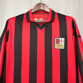 CAMISA MILAN RETRÔ MANGA LONGA 125 ANOS