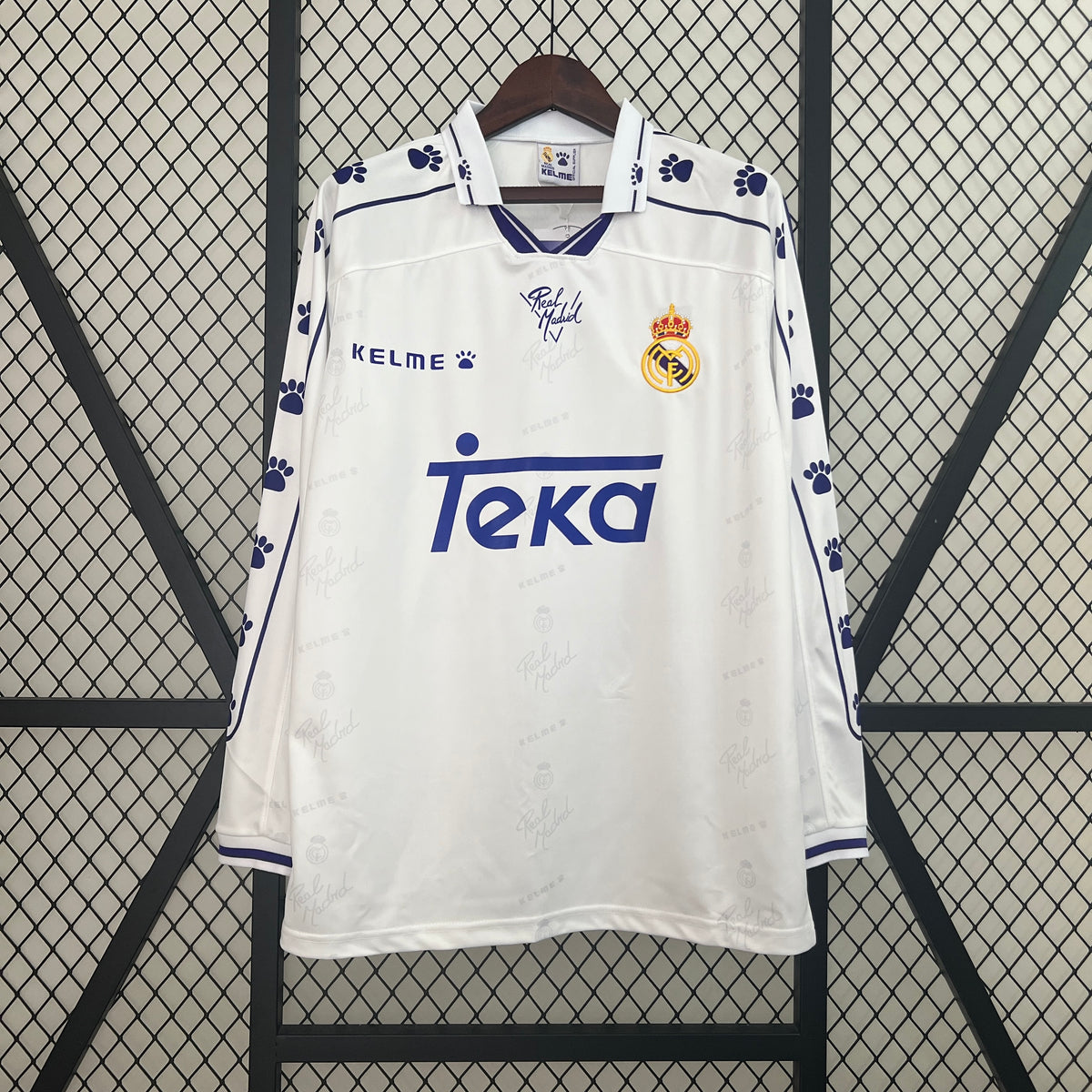 CAMISA REAL MADRID MANGA LONGA RETRÔ HOME 94/96