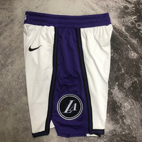 NBA SHORT LOS ANGELES LAKERS WHITE & PURPLE 22/23