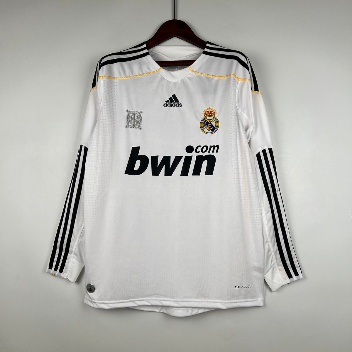 CAMISA REAL MADRID MANGA LONGA RETRÔ HOME 09/10