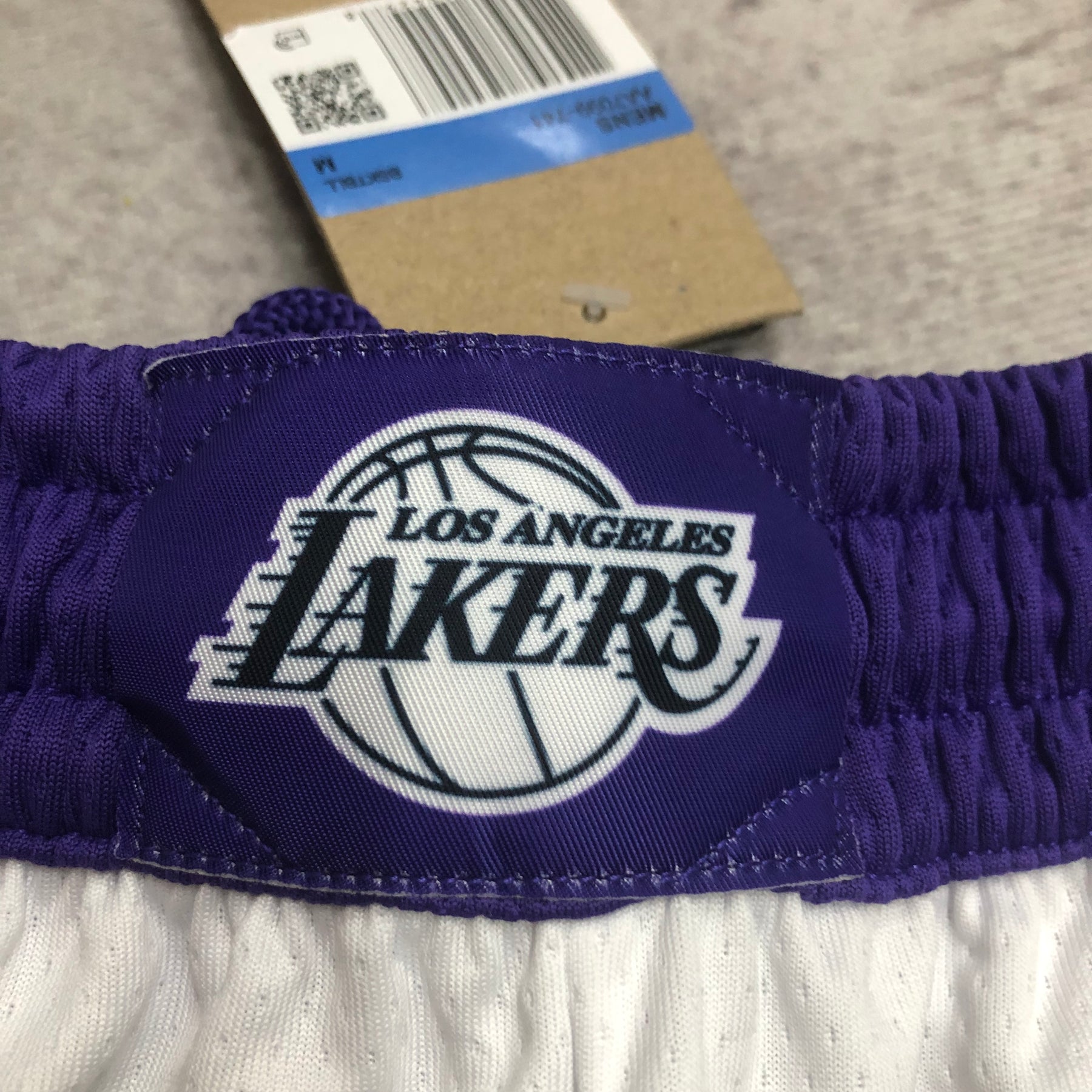 NBA SHORT LOS ANGELES LAKERS WHITE & PURPLE 22/23